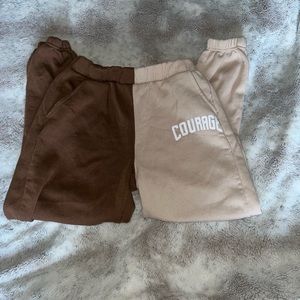 coffee color sweatpants